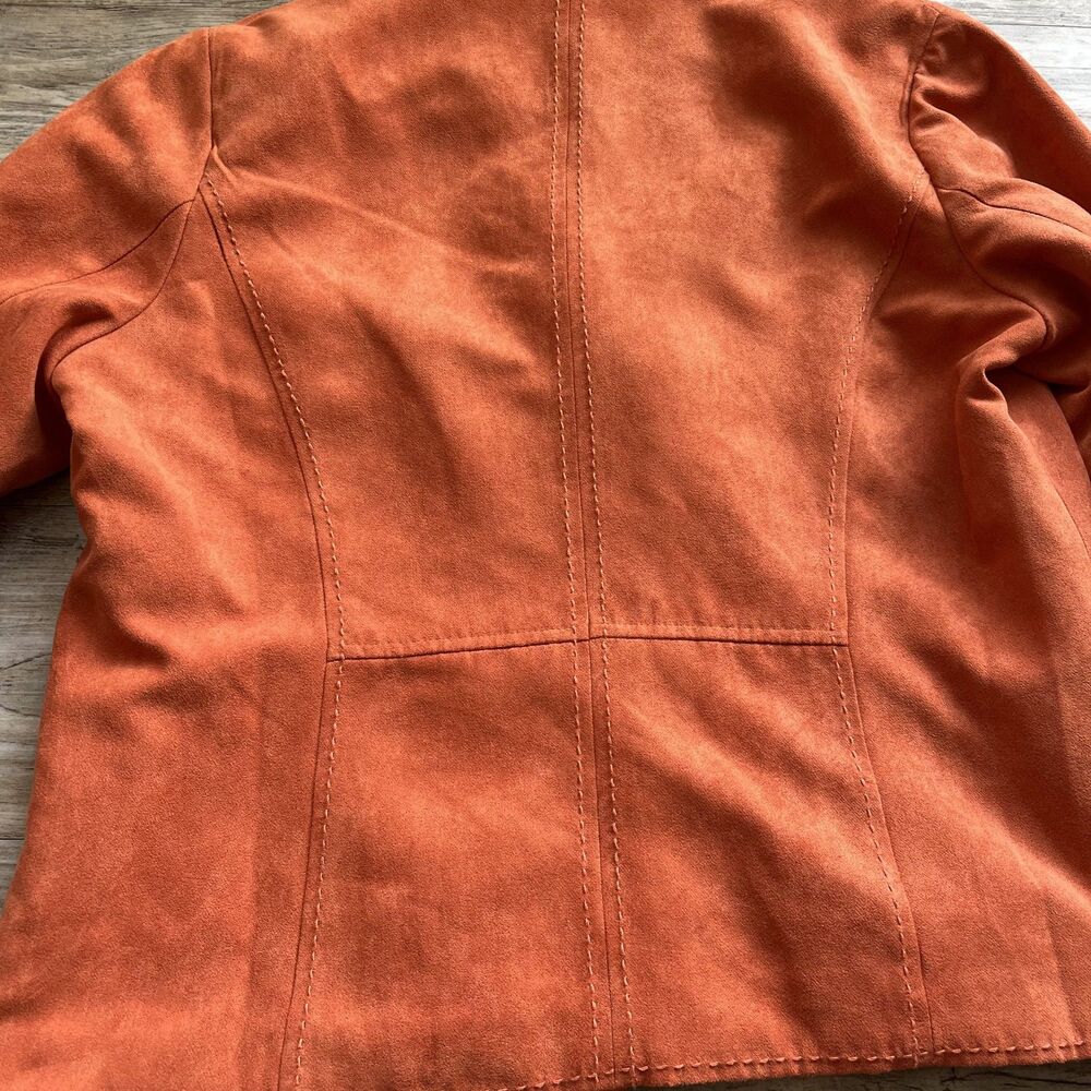 Halloween Fall Jacket Medium Button Up Orange Vintage NWT - Picture 10 of 13
